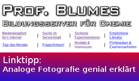 Prof. Blumes Bildungsserver – da stimmt die Chemie in der Fotografie, , Fotografie und Pädagogik, Fotopädagogik